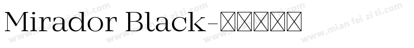 Mirador Black字体转换